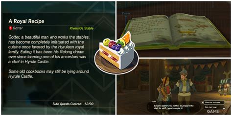 breath of the wild royal recipe|botw hyrule castle kitchen.